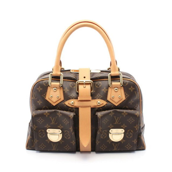 Louis Vuitton Manhattan GM Handbag Leather Monogram Brown - Picture 1 of 7